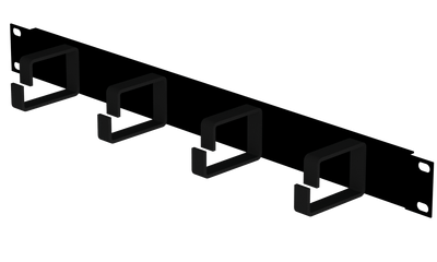 Cross-Guard 1U horizontal 4-ring cable manager