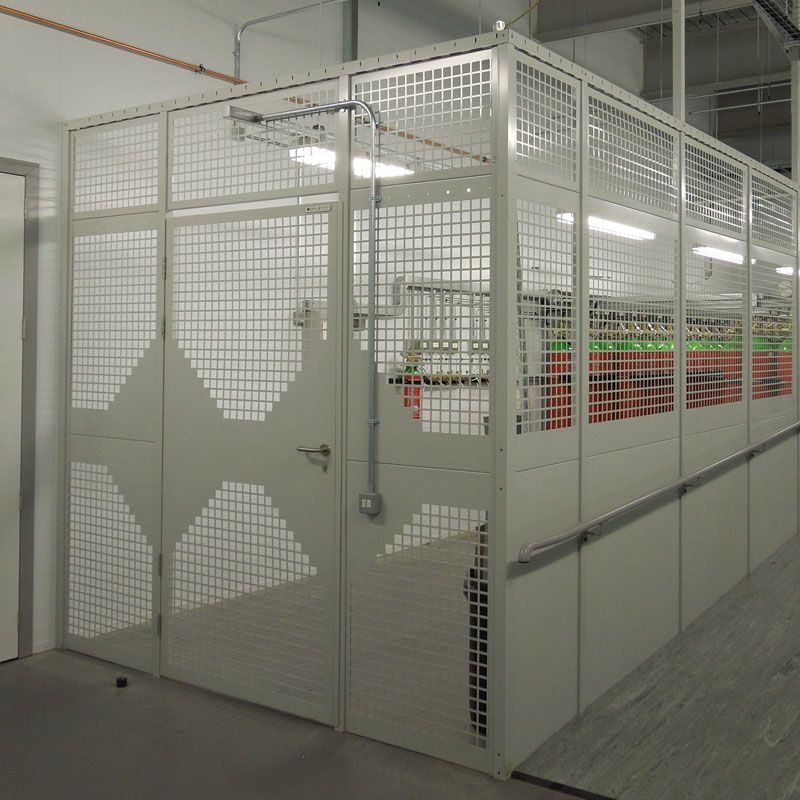 Connexions security cage with mesh panels